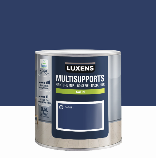 Peinture mur, boiserie, radiateur saphir 1 satin LUXENS , 0.5L