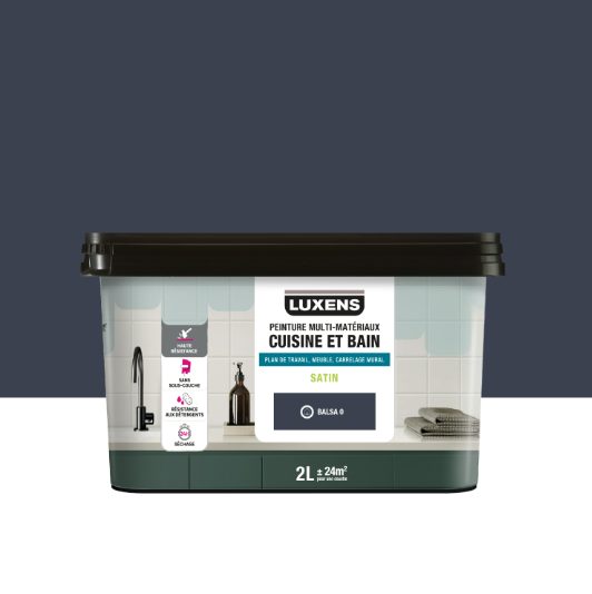 Peinture carrelage, meuble, crédence balsa 0 satin LUXENS Cuisine et bain 2L