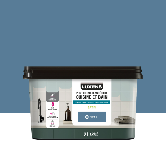 Peinture carrelage, meuble, crédence fjord 2 satin LUXENS Cuisine et bain 2L