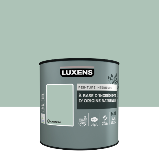 Peinture mur, boiserie cactus 6 mat LUXENS Biosourcée 0.5L