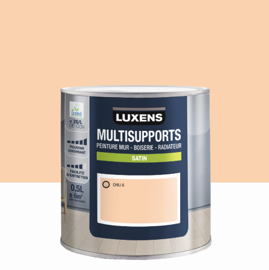 Peinture mur, boiserie, radiateur chili 6 satin LUXENS , 0.5L