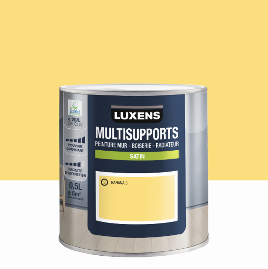 Peinture mur, boiserie, radiateur banana 5 satin LUXENS , 0.5L