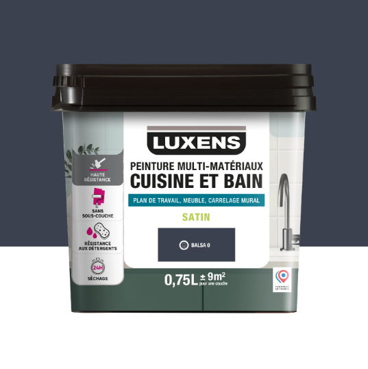Peinture carrelage, meuble, crédence balsa 0 satin LUXENS Cuisine et bain 0.75L
