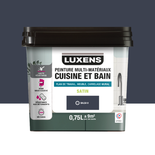 Peinture carrelage, meuble, crédence balsa 0 satin LUXENS Cuisine et bain 0.75L