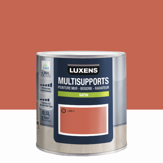 Peinture mur, boiserie, radiateur lava 3 satin LUXENS , 0.5L