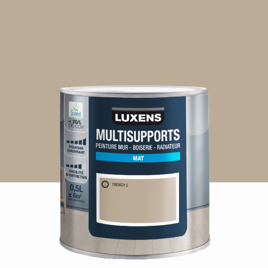 Peinture mur, boiserie, radiateur trench 5 mat LUXENS , 0.5L