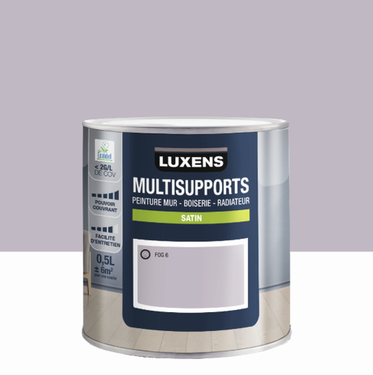 Peinture mur, boiserie, radiateur fog 6 satin LUXENS , 0.5L