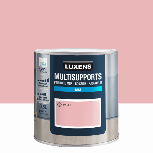 Peinture mur, boiserie, radiateur pin up 6 mat LUXENS , 0.5L