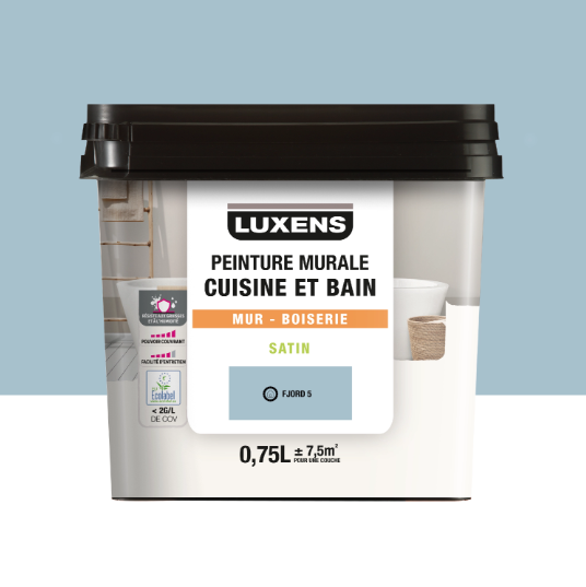 Peinture mur, boiserie fjord 5 satin LUXENS Cuisine et bain 0.75L