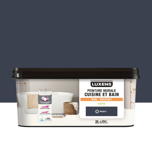 Peinture mur, boiserie balsa 0 satin LUXENS Cuisine et bain 2L