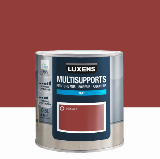 Peinture mur, boiserie, radiateur cocktail 1 mat LUXENS , 0.5L