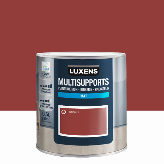 Peinture mur, boiserie, radiateur cocktail 1 mat LUXENS , 0.5L