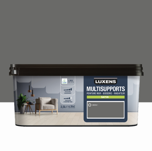 Peinture mur, boiserie, radiateur moon 1 satin LUXENS , 2.5L