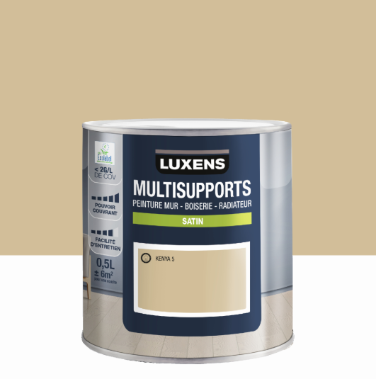 Peinture mur, boiserie, radiateur kenya 5 satin LUXENS , 0.5L
