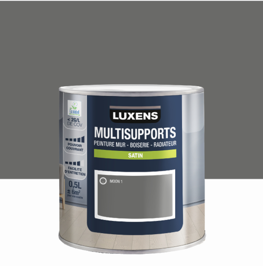 Peinture mur, boiserie, radiateur moon 1 satin LUXENS , 0.5L