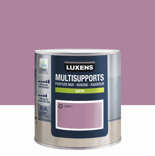 Peinture mur, boiserie, radiateur berry 5 satin LUXENS , 0.5L