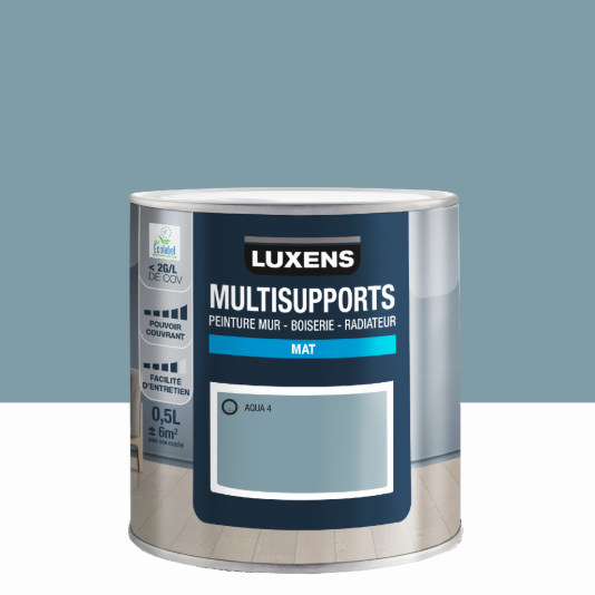 Peinture mur, boiserie, radiateur aqua 4 mat LUXENS , 0.5L