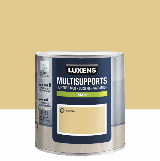 Peinture mur, boiserie, radiateur pecan 5 satin LUXENS , 0.5L