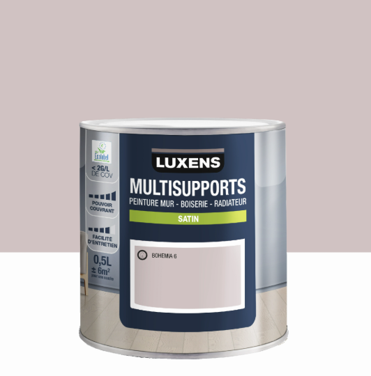 Peinture mur, boiserie, radiateur bohemia 6 satin LUXENS , 0.5L