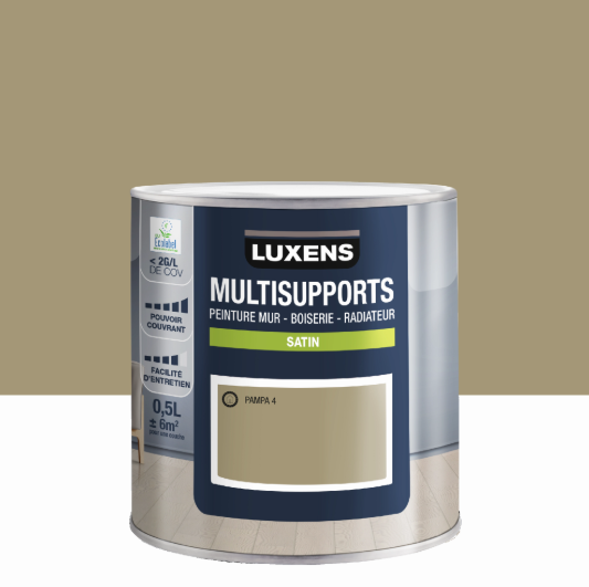 Peinture mur, boiserie, radiateur pampa 4 satin LUXENS , 0.5L