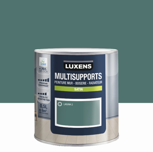 Peinture mur, boiserie, radiateur laguna 2 satin LUXENS , 0.5L