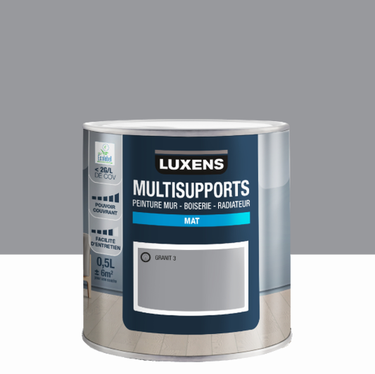 Peinture mur, boiserie, radiateur granit 3 mat LUXENS , 0.5L