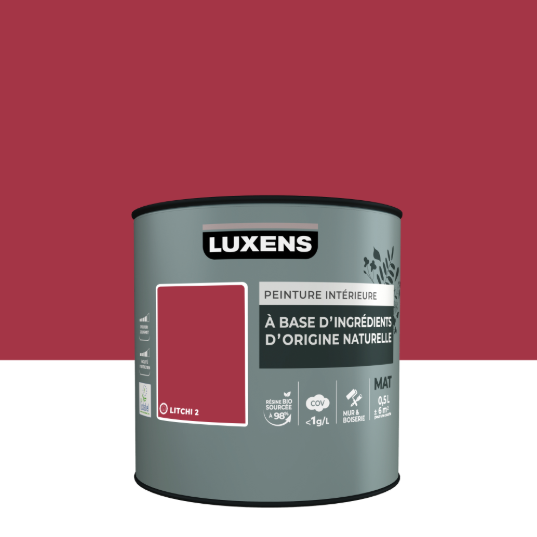 Peinture mur, boiserie litchi 2 mat LUXENS Biosourcée 0.5L