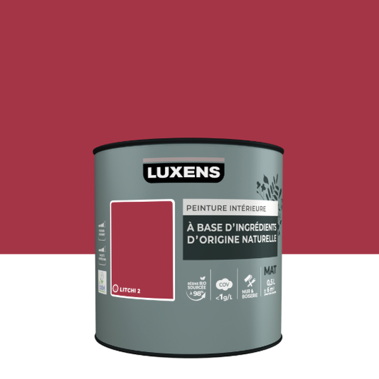 Peinture mur, boiserie litchi 2 mat LUXENS Biosourcée 0.5L