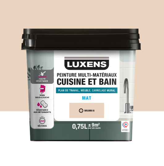 Peinture carrelage, meuble, crédence havana 6 mat LUXENS Cuisine et bain 0.75L