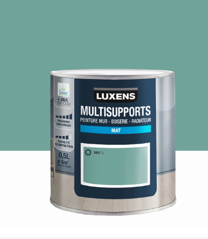 Peinture mur, boiserie, radiateur mint 3 mat LUXENS , 0.5L