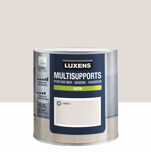 Peinture mur, boiserie, radiateur paper 3 satin LUXENS , 0.5L