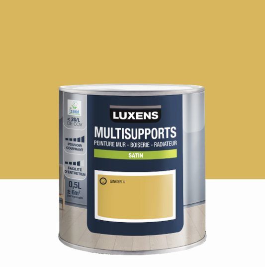Peinture mur, boiserie, radiateur ginger 4 satin LUXENS , 0.5L
