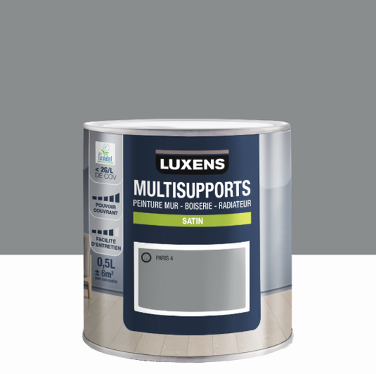 Peinture mur, boiserie, radiateur paris 4 satin LUXENS , 0.5L