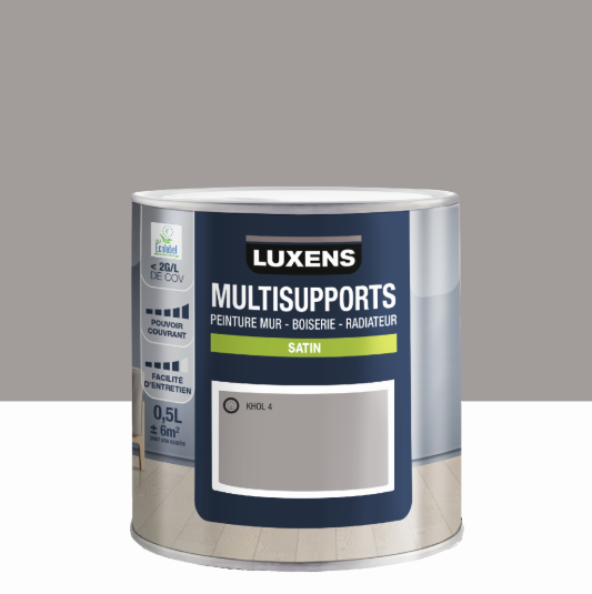 Peinture mur, boiserie, radiateur khol 4 satin LUXENS , 0.5L