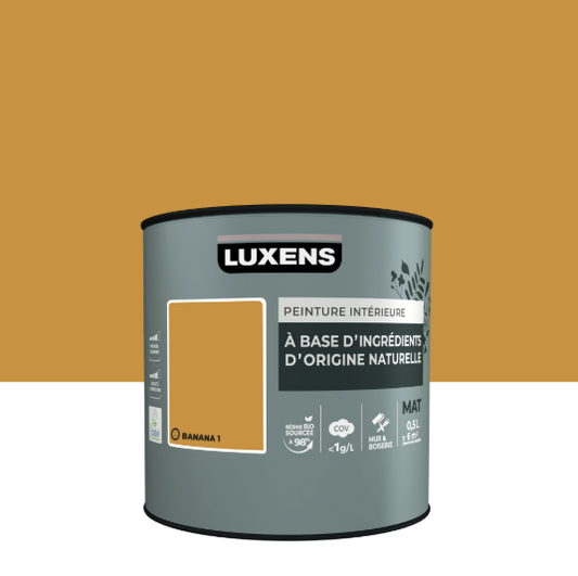 Peinture mur, boiserie banana 1 mat LUXENS Biosourcée 0.5L