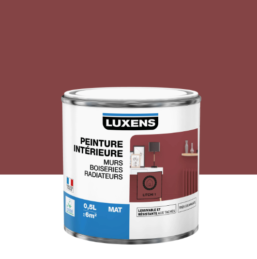 Peinture mur, boiserie, radiateur Multisupports LUXENS litchi 1 mat 0.5 l