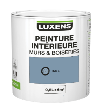 Peinture mur et boiserie LUXENS ink 6 satiné 0.5 l