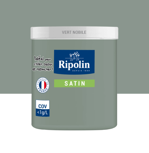 Testeur peinture mur, boiserie, radiateur vert nobile satiné RIPOLIN Intérieur 0