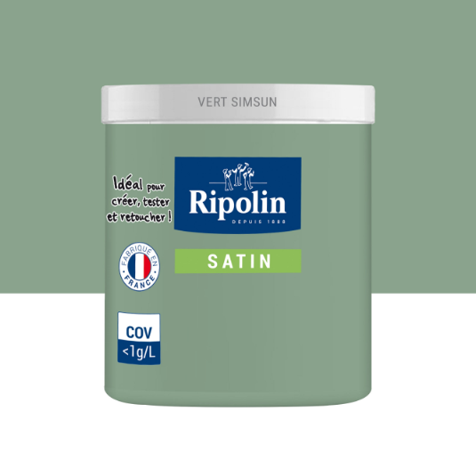 Testeur peinture mur, boiserie, radiateur vert simsun satiné RIPOLIN Intérieur 0