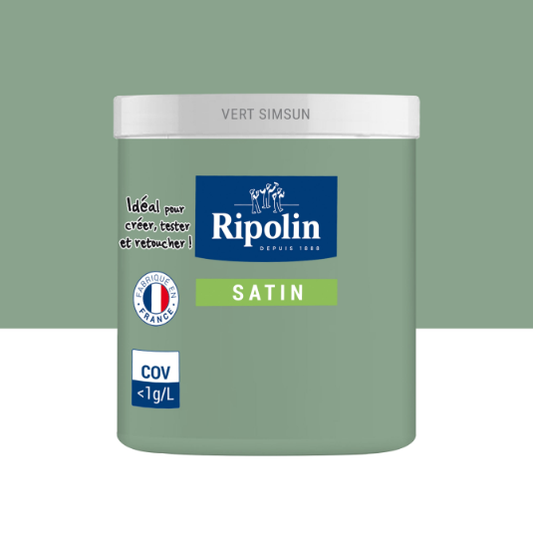 Testeur peinture mur, boiserie, radiateur vert simsun satiné RIPOLIN Intérieur 0
