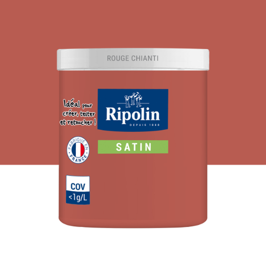 Testeur peinture mur, boiserie, radiateur rouge chianti satiné RIPOLIN Intérieur