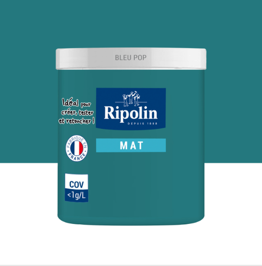 Peinture boiserie bleu pop mat RIPOLIN Intérieur 75ml