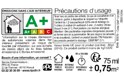 Peinture boiserie bleu pop mat RIPOLIN Intérieur 75ml