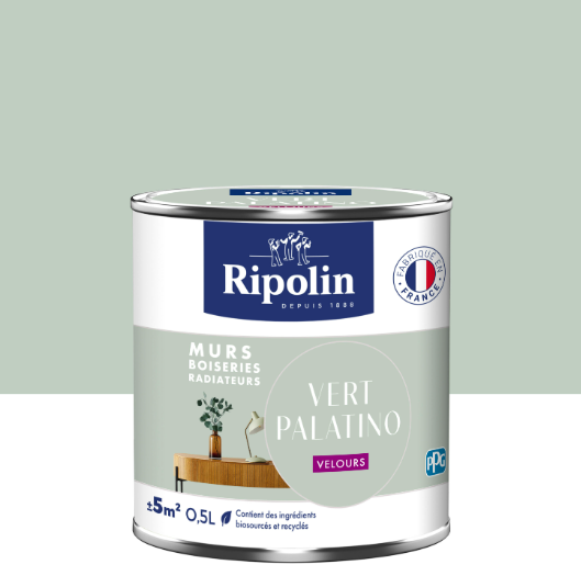 Peinture mur vert palatino velours RIPOLIN Intérieur 0.5L