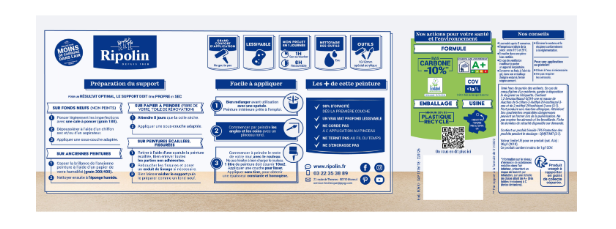 Peinture mur beige dogon mat RIPOLIN Intérieur 2.5L