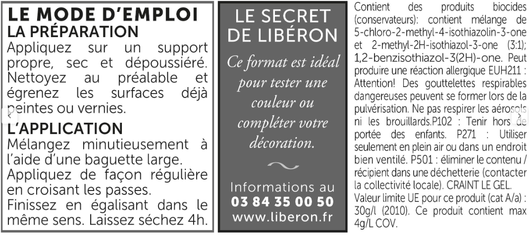 Testeur peinture mur, boiserie brun eiffel LIBÉRON Velours de peinture® 0.125l