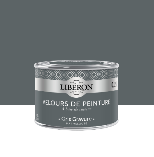 Testeur peinture mur, boiserie gris gravure LIBÉRON Velours de peinture® 0.125l