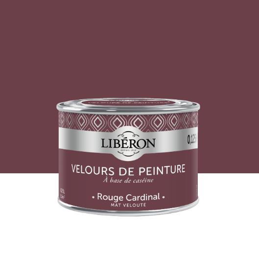 Testeur peinture mur, bois rouge cardinal LIBÉRON Velours de peinture® 0.125l