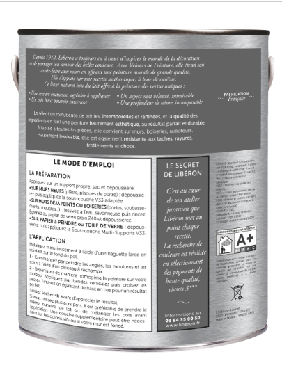 Testeur peinture mur, bois bleu de sèvres LIBÉRON Velours de peinture® 0.125l
