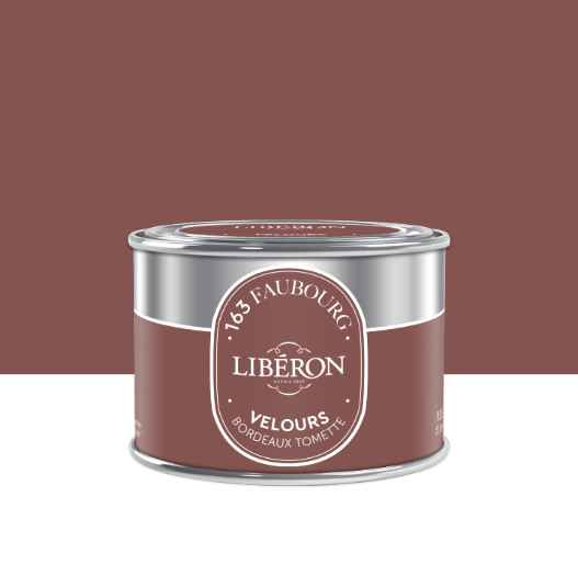 Peinture mur, boiserie bordeaux tommette velours LIBÉRON 163 fauboug 125ml